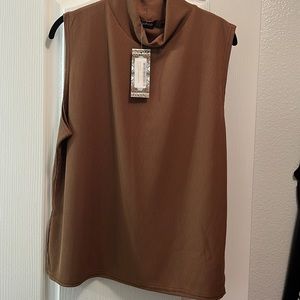 Ribbed Funnel Neck Tank